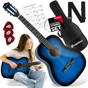 Suprimo CG34 BB 3/4 Size Classical Guitar 36-inch Blue