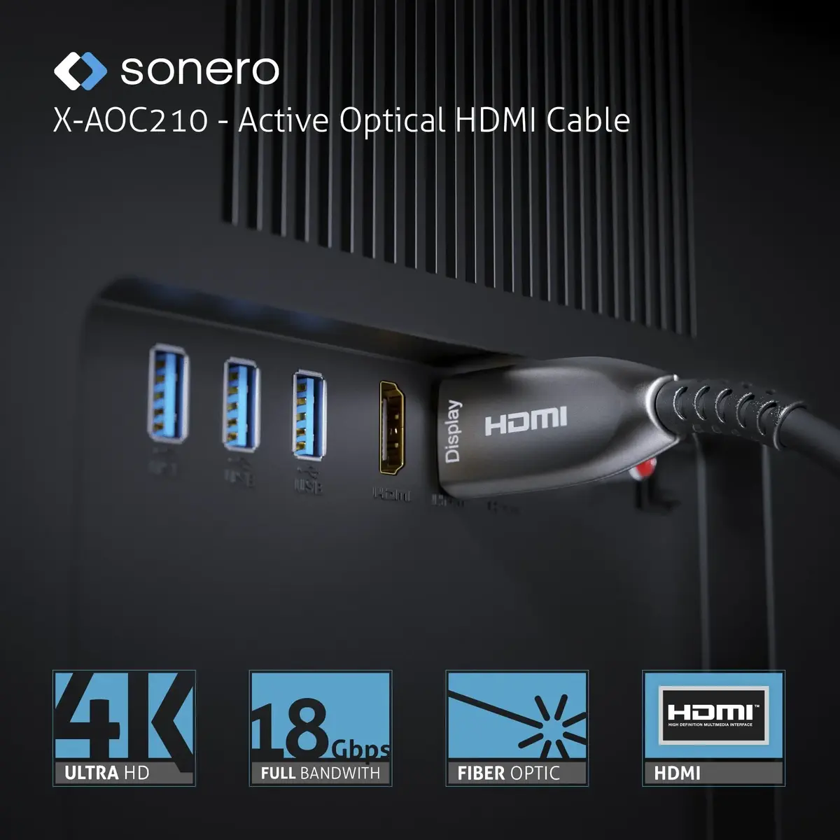sonero X-AOC210-100 HDMI 2.0b Cable 10 m Photo 3