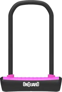 OnGuard Neon 8152PN U-Lock Bicycle Lock with Mounting Bracket and Two Keys, Pink