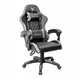 Fotel Varr VARR GAMING CHAIR BACKREST+ARMRESTS REGULATION 2 PILLOWS FOTEL GAMINGOWY FIORANO REGULACJA OPARCIA I PODŁOKIETNIKÓW 2 PODUSZKI GREY+BLACK [45841]