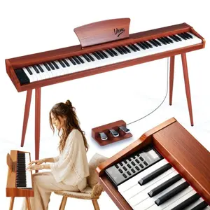 V-tone BL-130 Digital Piano, Four-Legged Design, Brown