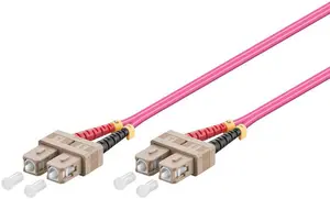 Кабель оптоволоконный MicroConnect 15 м SC OM4 Фиолетовый Full Duplex 50 мкм