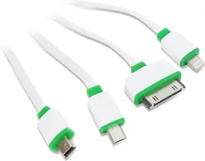 Omega USB-A uz USB-A datu kabelis, 1 metrs, zaļš