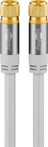 Коаксиальный антенный кабель Goobay 70606, F-разъем на F-разъем, 3 м, белый