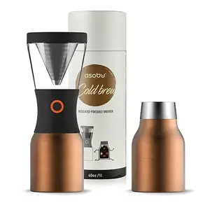Кофеварка для холодного заваривания Asobu Cold Brew, черная и медная