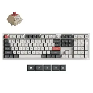 Keychron Q6 Ultra 8K Full-size Mechanical Keyboard with USB, RF Wireless and Bluetooth Connectivity, White