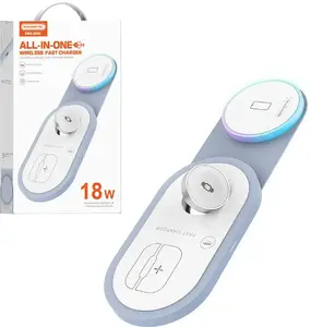 Ładowarka Somostel ładowarka bezprzewodowa indukcyjna MagSafe 4w1 15W biały  SMS-ZB62
