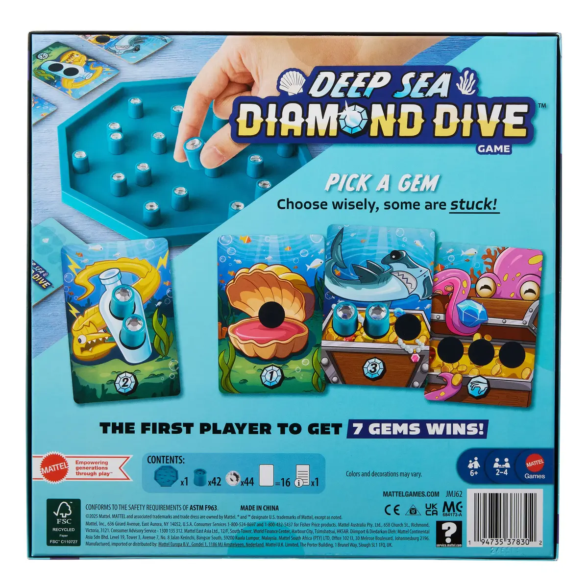 Mattel Deep Sea Diamond Dive Family Board Game Photo 6
