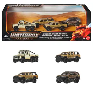 Matchbox Desert Chase Escape 4 auto komplekts, 1:64 mēroga lietie modeļi