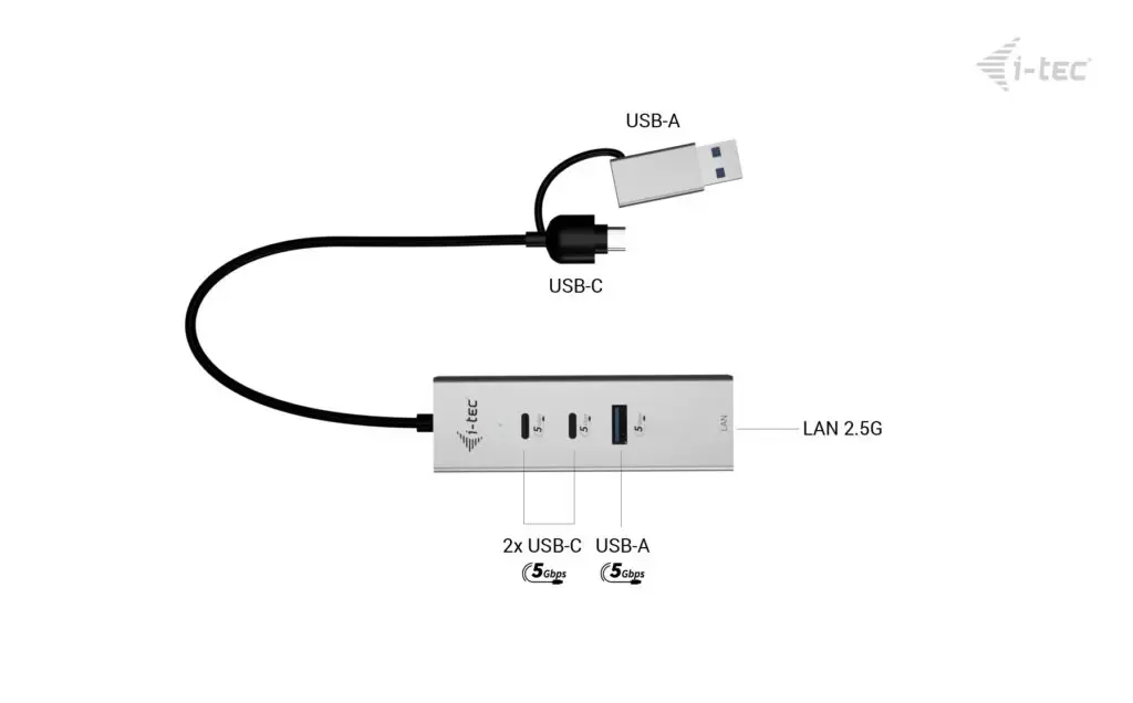 i-tec Metal HUB 3 USB-C/USB-A dokstacija Photo 4