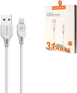 Somostel SMS-BT02 USB to Lightning Cable 2m 3.1A QC3.0 White