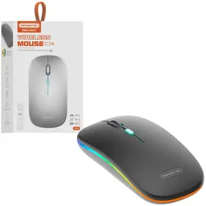 Somostel SMS-GM23 bezvadu datorpele ar RGB LED apgaismojumu, melna