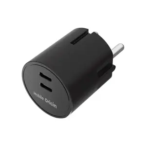 Mobile Origin MO-PW33-BLK 30W Dual USB-C Fast Charger for Smartphone, Tablet and Headphones