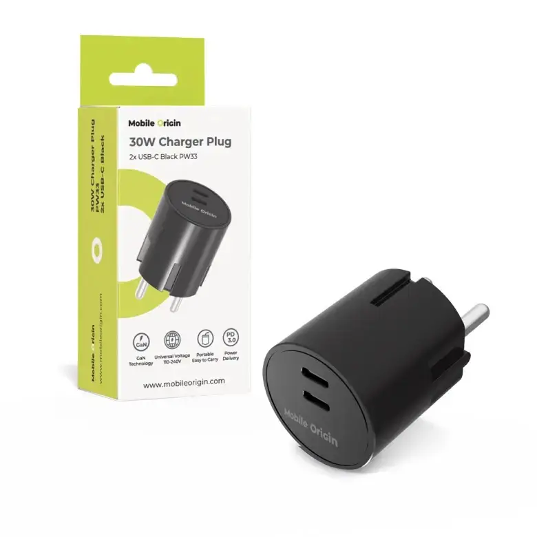Mobile Origin MO-PW33-BLK 30W Dual USB-C Charger Photo 2