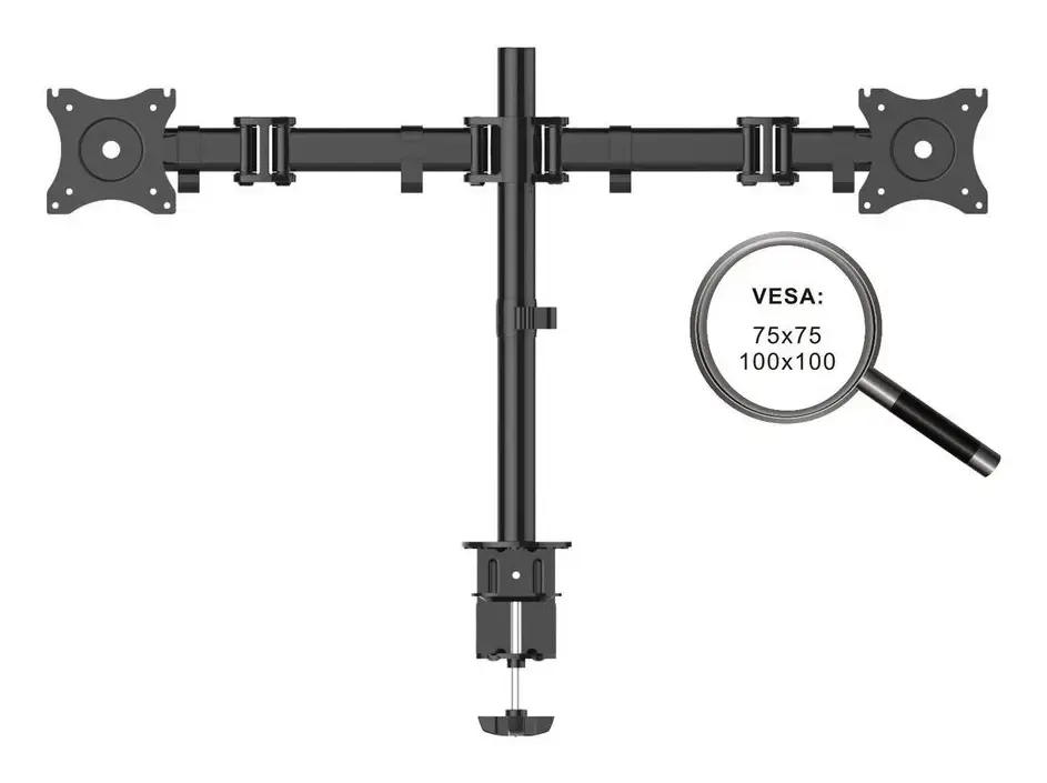PureMounts PM-OFFICE-02 Dual Monitor Desk Mount Photo 2