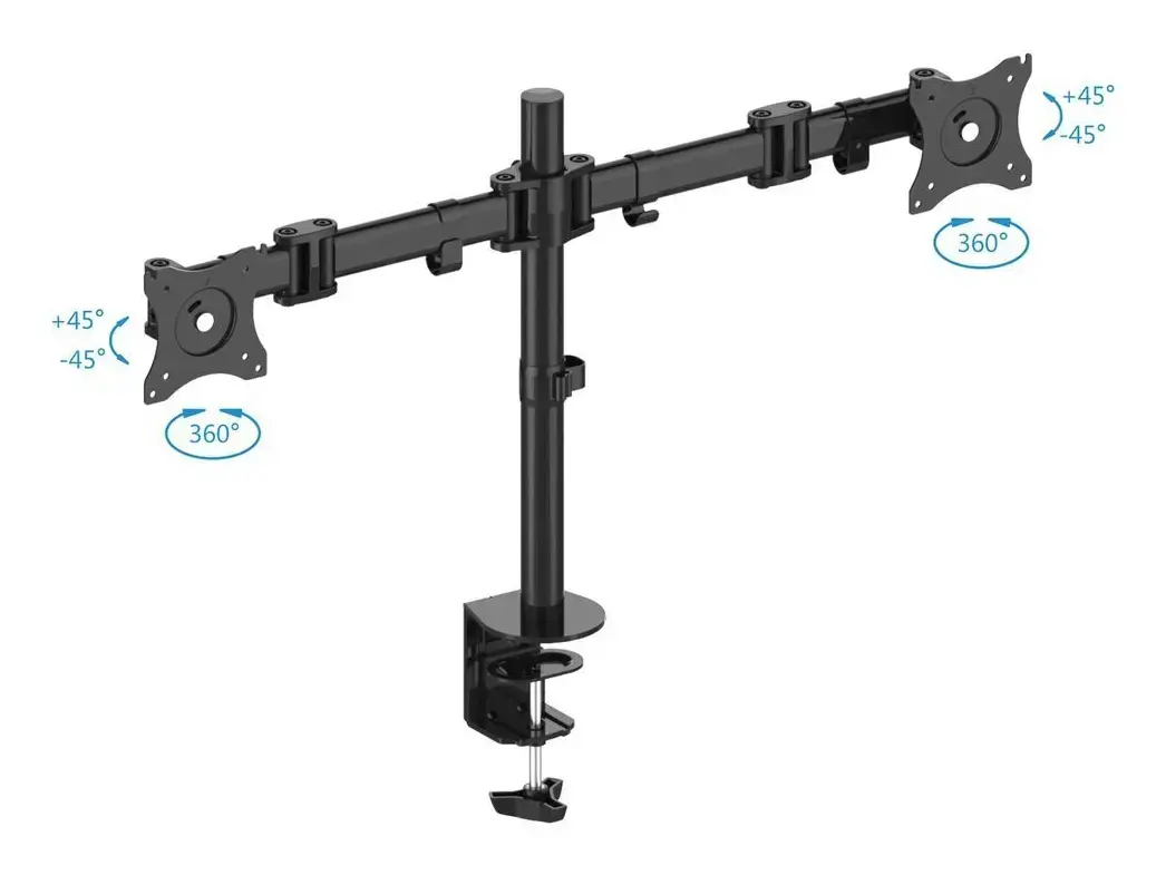 PureMounts PM-OFFICE-02 Dual Monitor Desk Mount Photo 3
