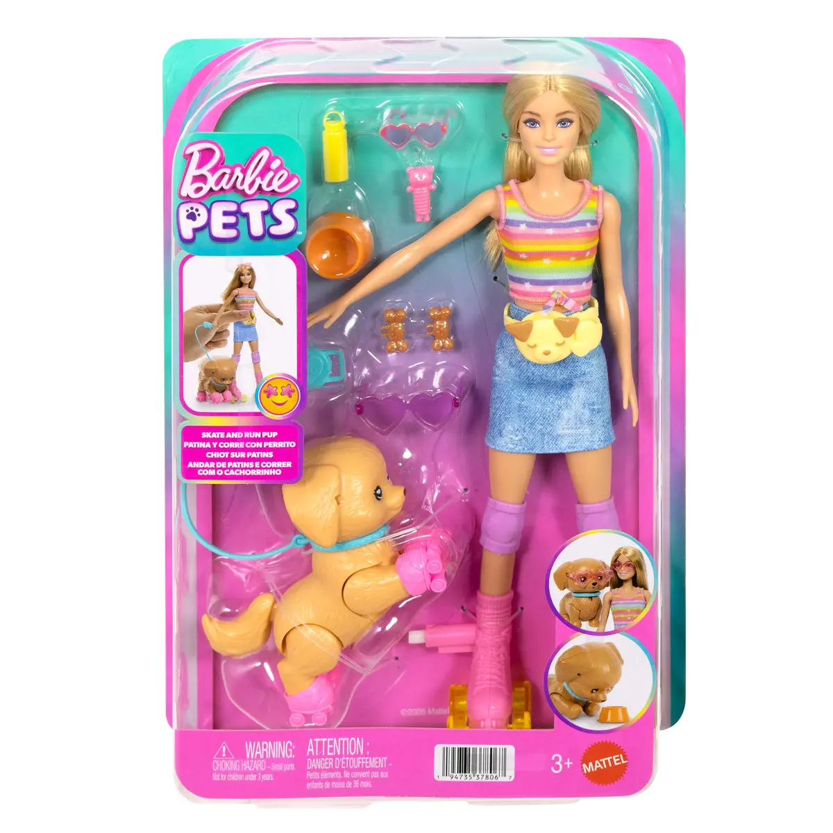 Mattel Barbie Pets Skate and Run Pup lelle Photo 2