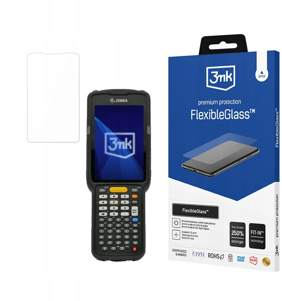 3MK FlexibleGlass ekrāna aizsargstikls Zebra MC3300