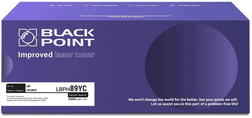 Black Point S+ lāzera tonera kasetne