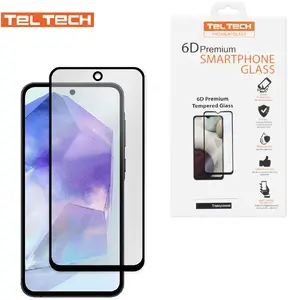 Защитное стекло Teltech 6D для Samsung Galaxy S21 FE с черной рамкой