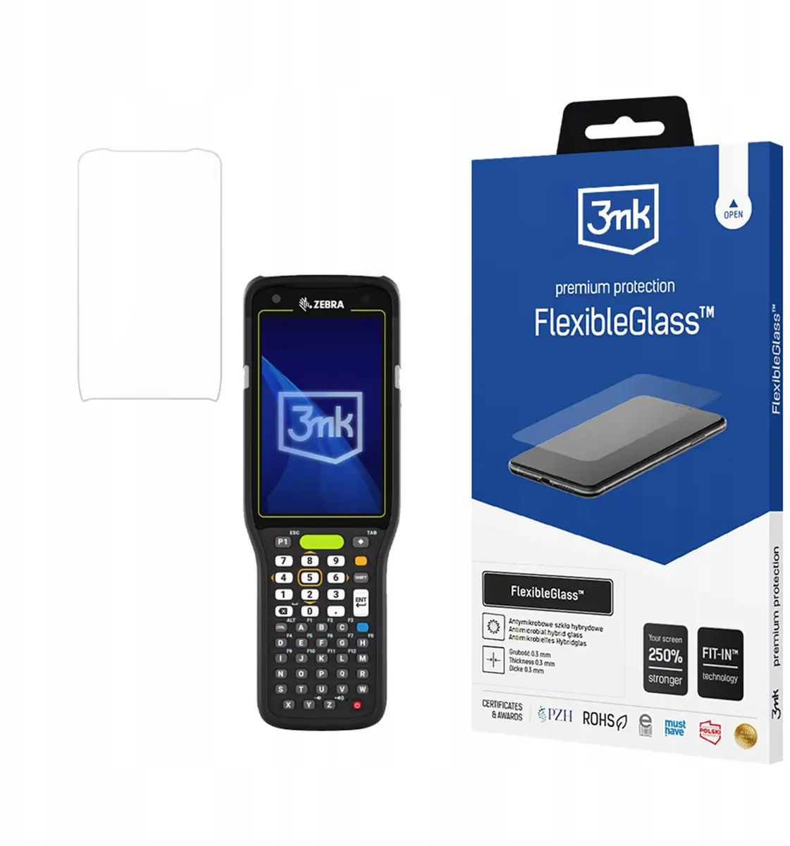 3MK FlexibleGlass ekrāna aizsargs Zebra MC3400