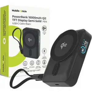 Pitaka Mobile Origin PB19 Power Bank 10000 mAh with Qi2 Wireless Charging and TFT Display