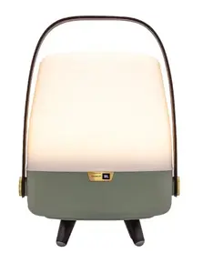 Kooduu Lite-up PLAY Mini Mono Portable Speaker and LED Lamp, 8 W, Wireless, Green/White/Wood