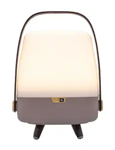 Kooduu Lite-up PLAY Mini Mono Portable Speaker with LED Light, 8 W, Warm White 2700 K, Beige/White/Wood