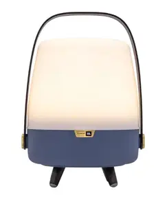 Kooduu Lite-up PLAY Mini Mono Portable Speaker with LED Lamp, 8 W, Blue/White/Wood