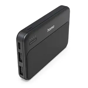 Внешний аккумулятор Hama Pocket 5 5000 мАч литий-полимерный антрацитовый с 2x USB-A и 1x USB-C
