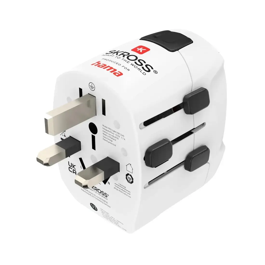 Hama World Travel Pro Light USB Universal Travel Adapter Photo 3