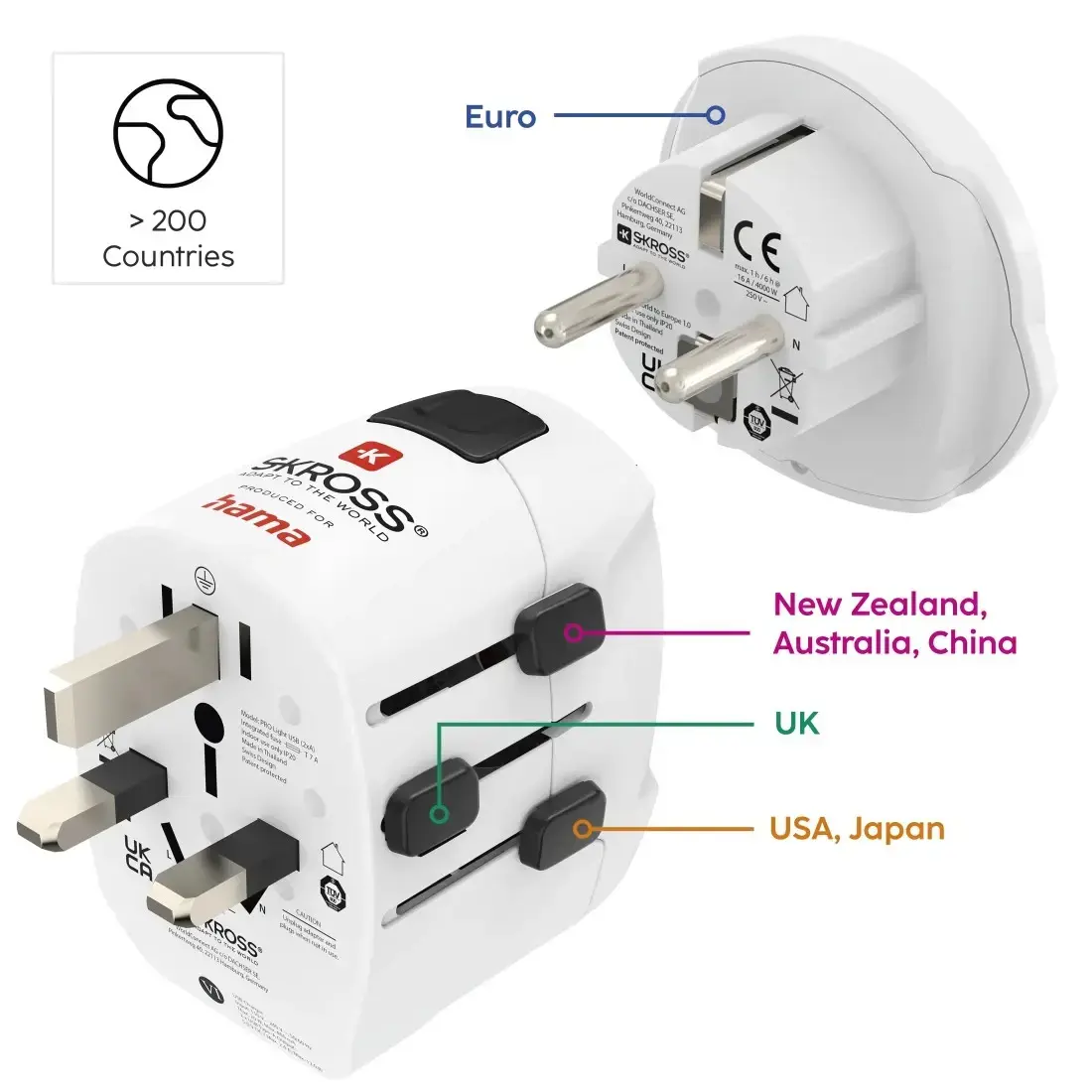 Hama World Travel Pro Light USB Universal Travel Adapter Photo 7