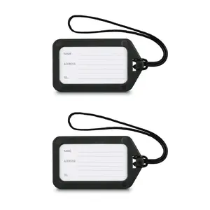 Hama 00178161 Luggage Tag, Polypropylene, Black, 2-Pack