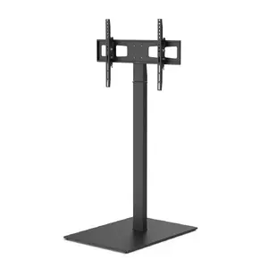 Hama 00220912 Freestanding TV Stand for 32-75 inch Screens, Adjustable Height and Tilt, Black