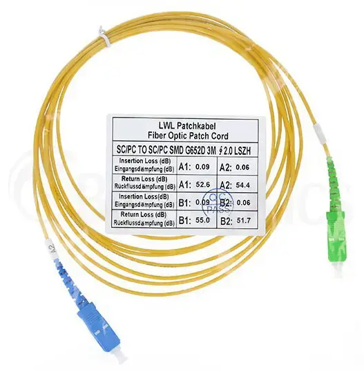 BlueOptics SFP2222BU2MS Singlemode SC-SC Fibre Optic Cable 2m Photo 4