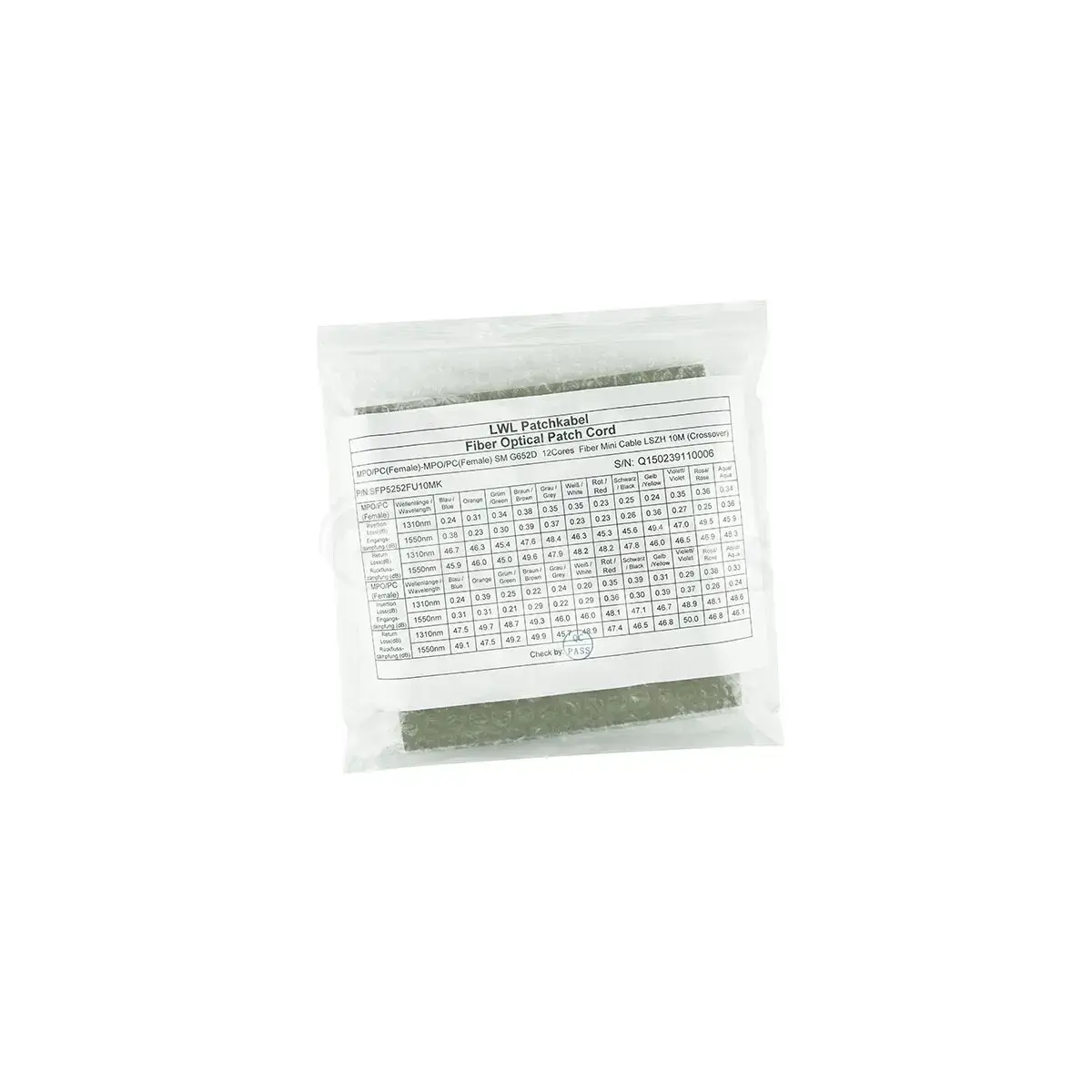 BlueOptics SFP5252BU3MMB MPO optiskais kabelis 3 m Photo 7