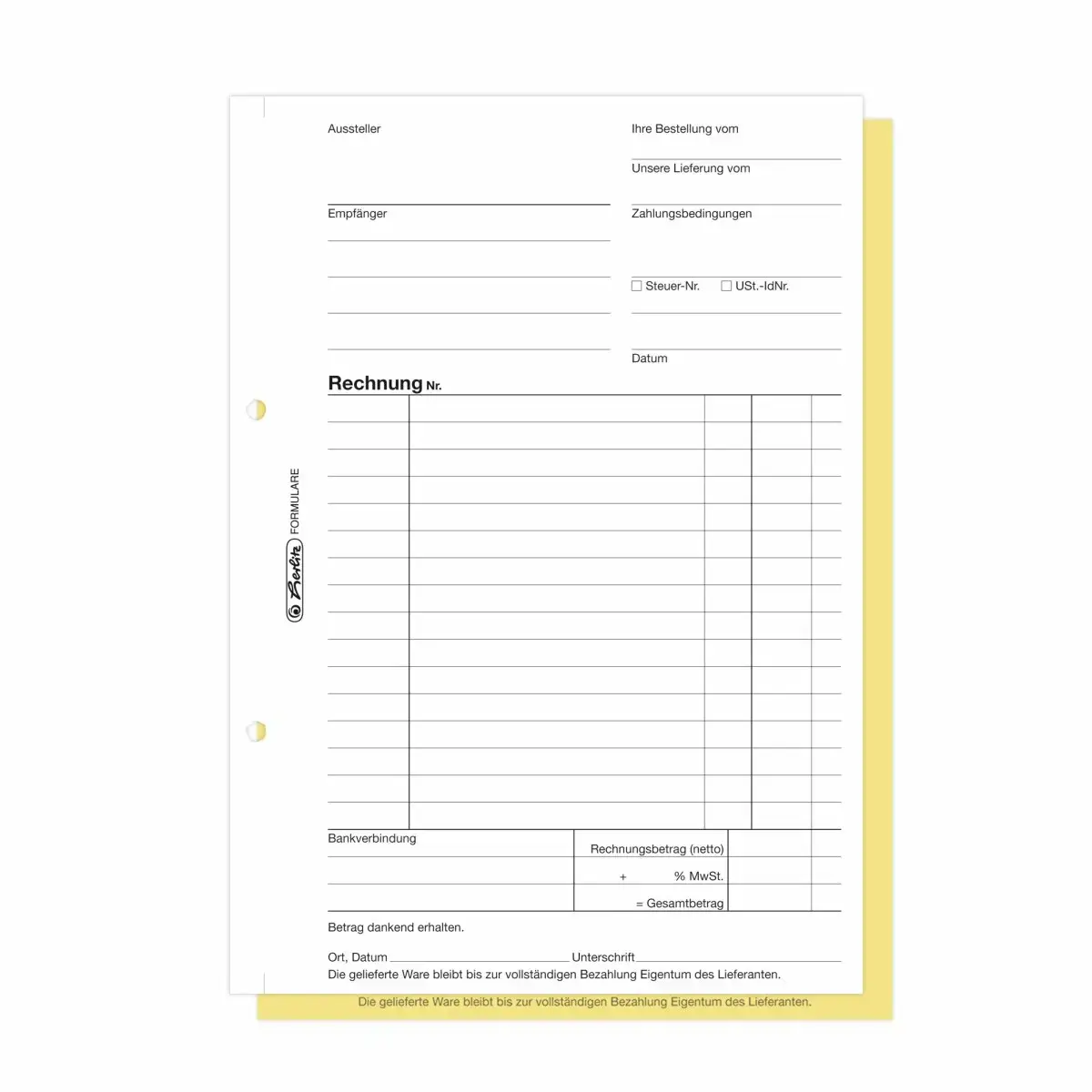 Herlitz 305 A5 Invoice Book, 4-Pack Photo 2