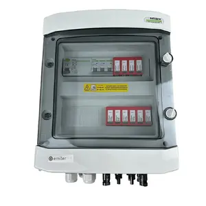Герметичный распределительный щит EMITER DCAC IP65, УЗИП DC 1000В тип 2, 2x PV стринга, 2x MPPT, AC Dehn тип 2, 25A 3-фазы, УЗО 40A/300мА