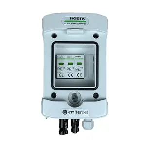 EMITER DC hermētiskā sadalne IP65 ar Noark 1000V 2. tipa pārsprieguma ierobežotāju 1 PV virknei un 1 MPPT