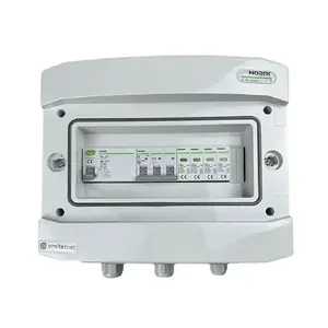 EMITER EM-296N_AC Hermetic AC Switchgear IP65 with Noark Type 2 Surge Arrester, 10A 3-Phase Circuit Breaker and 40A/300mA Type A RCD