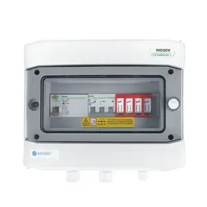 EMITER EM-749_AC hermētisks maiņstrāvas sadales skapis IP65 ar Dehn 2. tipa pārsprieguma aizsargu, 40A 3-fāžu, RCD A tips 63A/300mA
