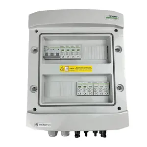 EMITER EM-98N_DCAC Hermetic DC/AC Switchgear IP65 with Noark 1000V Type 2 DC Surge Arrester for 2 PV Strings and 2 MPPT
