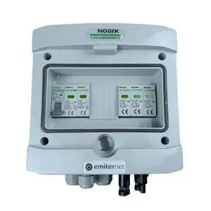 EMITER EM-215N_DCAC hermētisks IP65 sadales skapis ar Noark 1000V 2. tipa līdzstrāvas pārsprieguma aizsardzību un 16A maiņstrāvas aizsardzību