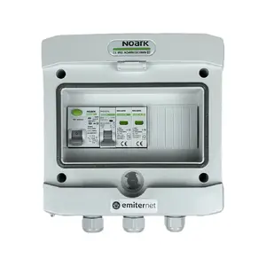 EMITER AC hermētiskā sadalne IP65 ar Noark 2. tipa pārsprieguma aizsardzību, 16A 1-fāžu, RCD A tips 40A/300mA