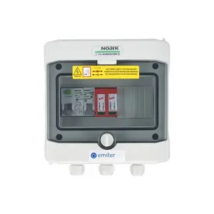EMITER EM-264_AC hermētisks maiņstrāvas sadales skapis IP65 ar Dehn 2. tipa pārsprieguma aizsardzību, 16A 1-fāžu, RCD tips A 40A/300mA