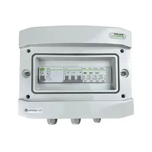 EMITER AC Hermetic Switchgear IP65 with Noark Type 1+2 Surge Arrester, 32A 3-Phase, RCD Type A 40A/300mA