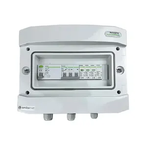 EMITER AC Hermetic Switchgear IP65 with Noark Type 1+2 Surge Protection, 10A 3-Phase, and 40A/300mA Type A RCD