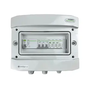 EMITER AC Hermetic Switchgear IP65 with Noark Type 1+2 Surge Arrester, 25A 3-Phase, RCD Type A 40A/300mA