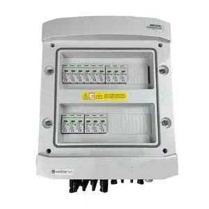 Герметичный распределительный щит постоянного тока EMITER EM-317N_DC IP65 с ограничителем перенапряжения Noark 1000В тип 1+2 для 5 PV стрингов и 5 MPPT