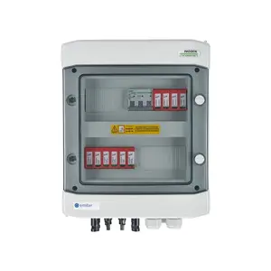 EMITER DCAC Hermetic Switchgear IP65, 1000V Type 2 DC Surge Arrester, 2x PV String, 2x MPPT, 3-Phase 10A AC Dehn Type 2